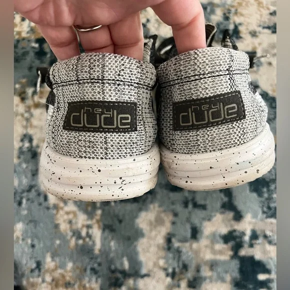 Hey Dude Knit Slip-On Shoes in Black and White—gently loved! - Picture 4 of 5